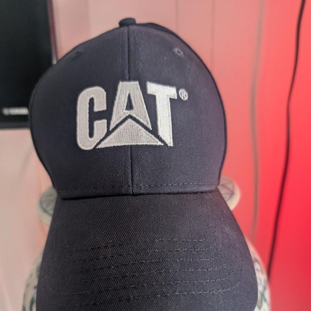 Caterpillar Men's Navy and Blue Hat